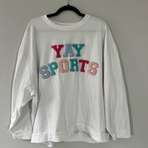 Mary Square “YAY SPORTS” Sweatshirt – Size XL